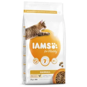 Nejlepší Volba IAMS for Vitality Adult Cat Food Hairball Reduction with Fresh Chicken 2kg