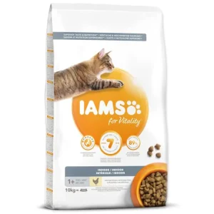 IAMS for Vitality Indoor Cat Food with Fresh Chicken 10kg Finální Výprodej