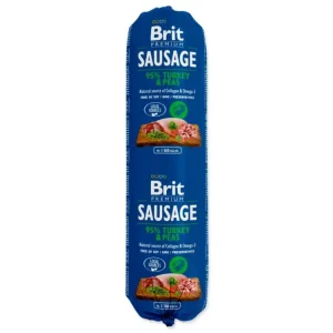 Akce Salám BRIT Premium Sausage Turkey & Peas 800g