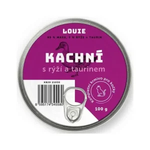 Nízká Cena Louie pro kočky kachní s rýží a taurinem 100g